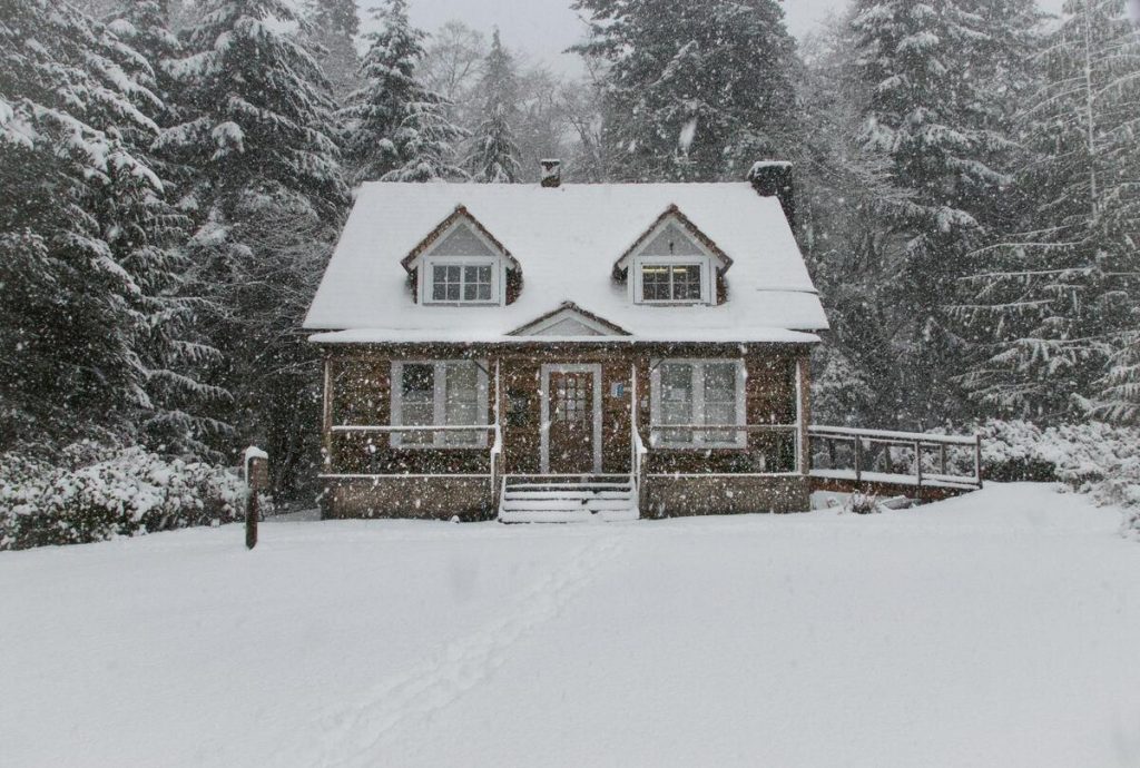 house during winter