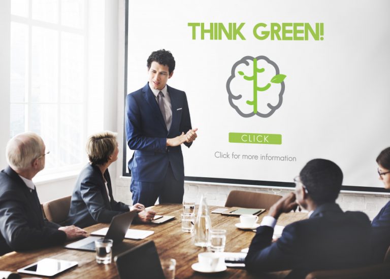 business meeting on sustainability