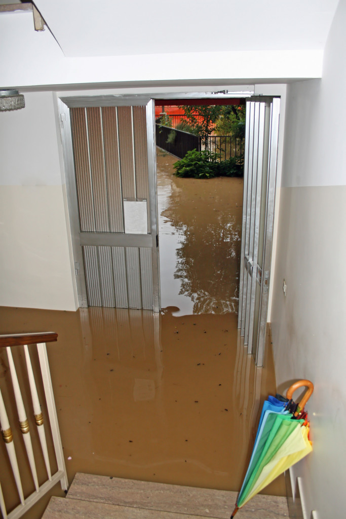 a flooded house